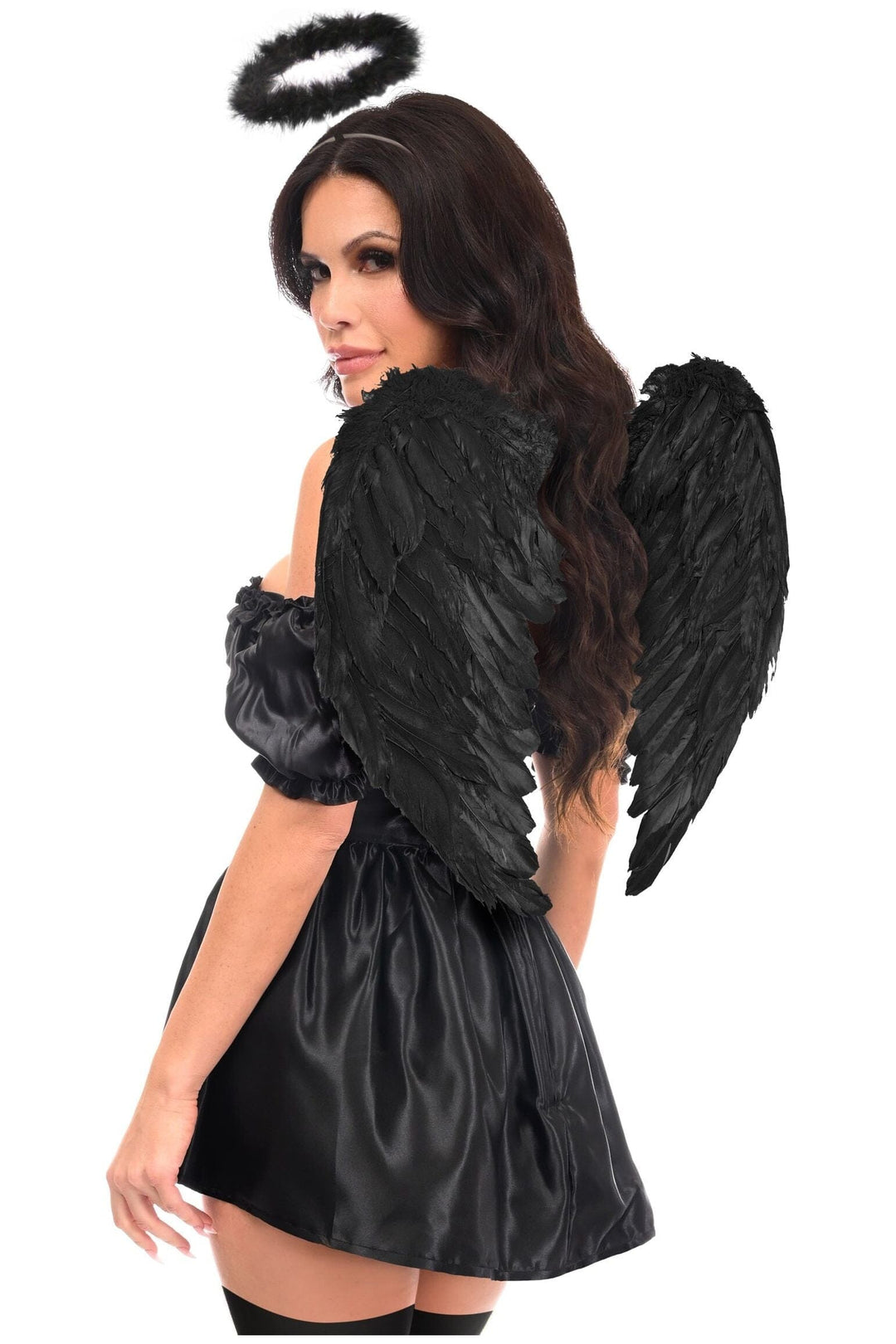 Top Drawer 4 PC Dark Angel Corset Costume-Angel Costumes-SEXYSHOES.COM