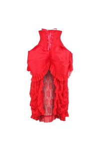 Daisy Corsets Top Drawer Steel Boned Red Lace Victorian Bustle Underbust Corset Dress in Red  from SexyShoes.com