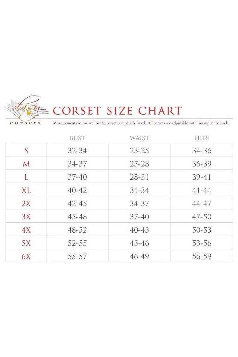 Daisy Corsets Top Drawer White Satin Steel Boned Burlesque Corset in White