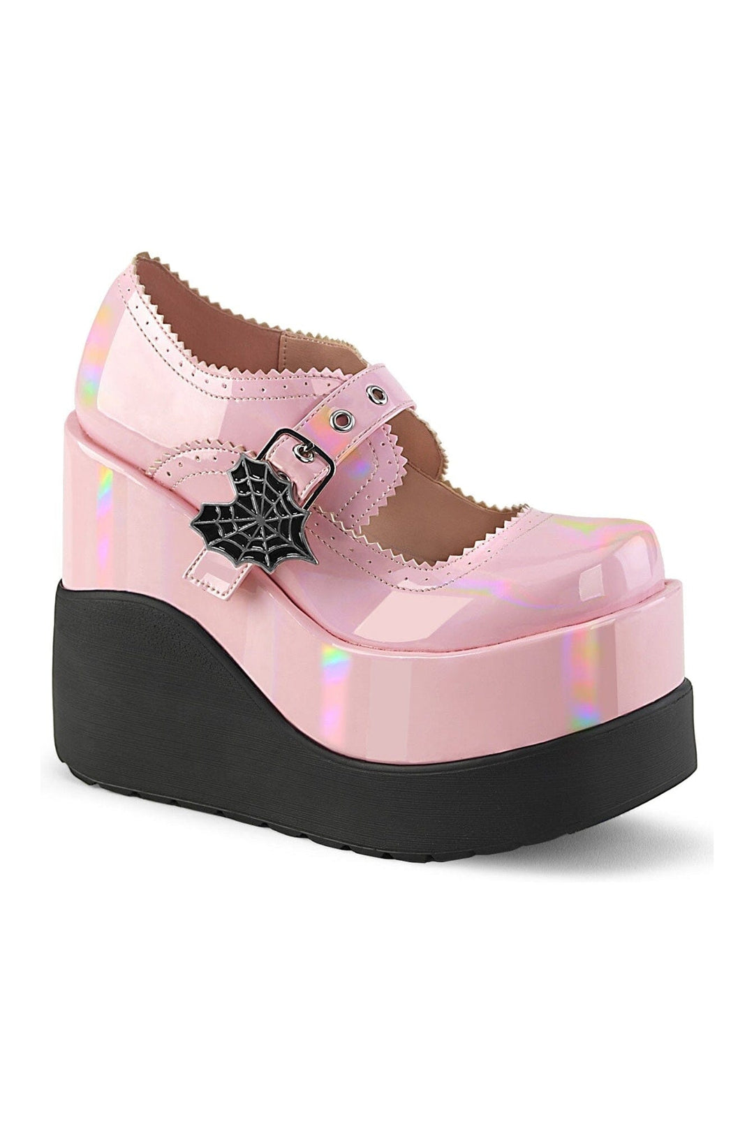 Demonia VOID-38 Pink Hologram Mary Jane in Pink Hologram from SexyShoes.com