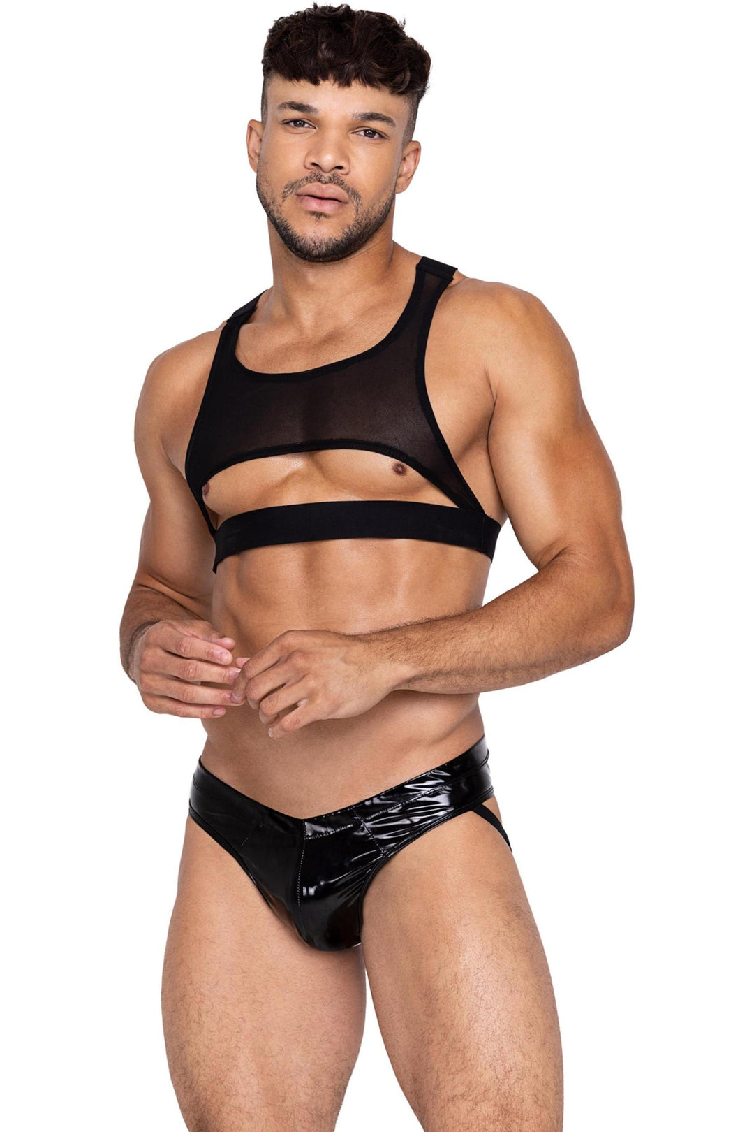 Roma Confidential Voyeur Harness in Black  from SexyShoes.com
