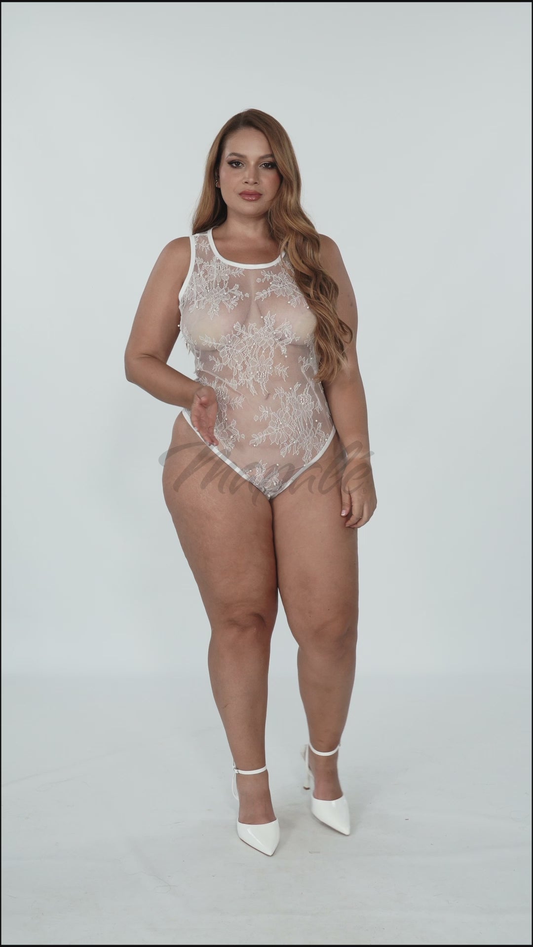 Lace Teddy with Alluring Lace-Up Back