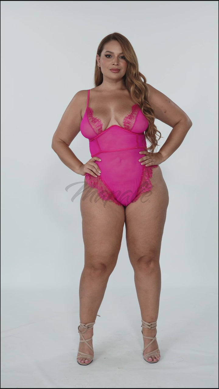 Underwire Lace Bodysuit in a Flattering Hue