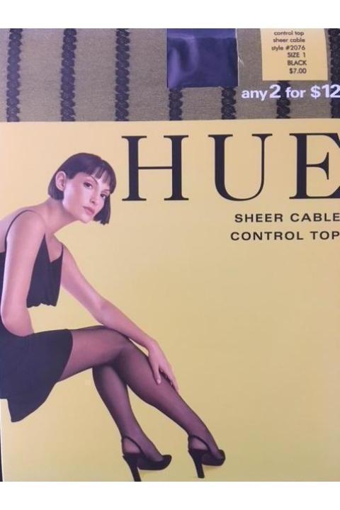 2076 Stripe Panty Hose - Black-Kayser Roth-Black-Pantyhose-SEXYSHOES.COM