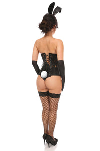 Daisy Corsets 4 Piece Daring Bunny Corset Costume in Black
