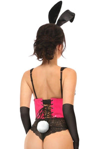 Daisy Corsets 4 Piece Pink PVC Bunny Corset Costume in Pink
