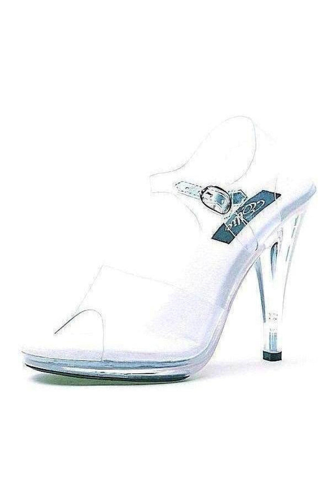 Ellie Shoes 421 BROOK Sandal in Clear Vinyl from SexyShoes.com