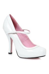 Ellie Shoes 423 BABYDOLL Costume Pump in White Patent from SexyShoes.com