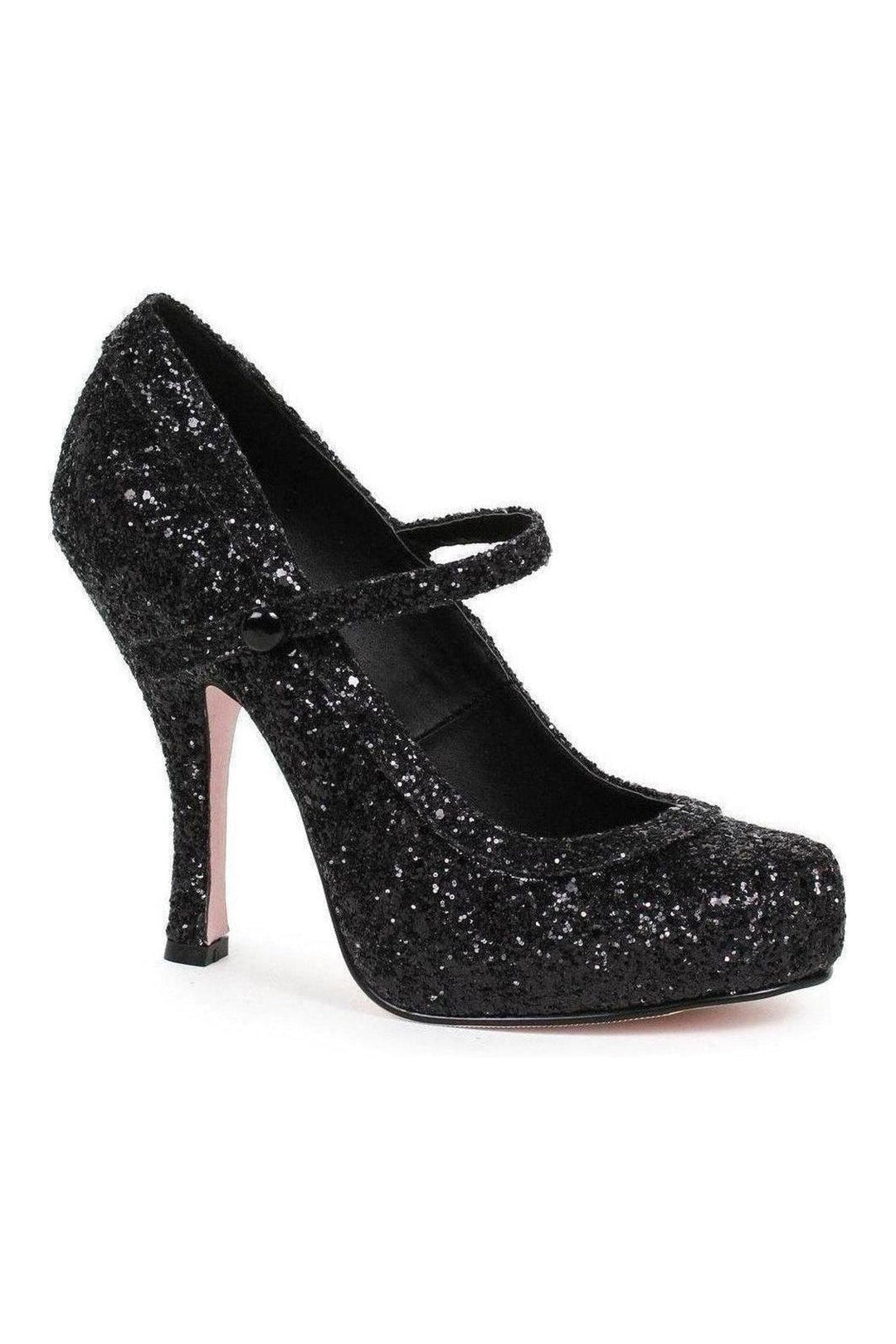 423-CANDY Costume Pump | Black Glitter-Ellie Shoes-SEXYSHOES.COM