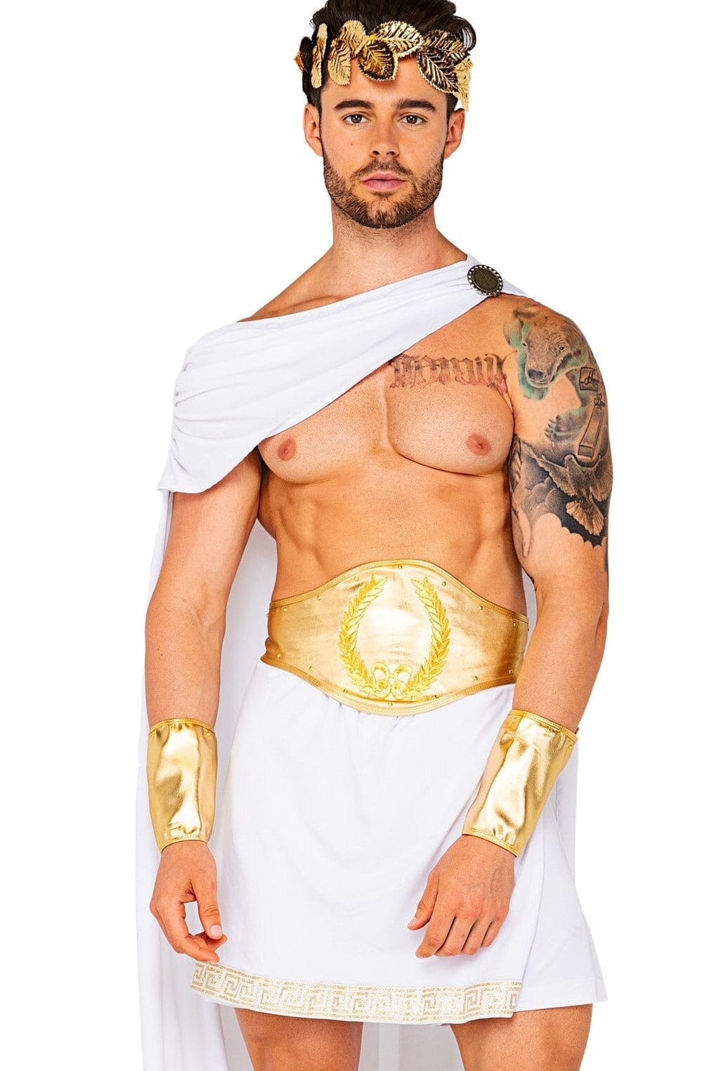 4pc Olympian God-Goddess Costumes-Roma Costumes-White-L/XL-SEXYSHOES.COM