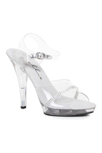 Ellie Shoes 521 JEWEL W Sandal in Clear Vinyl from SexyShoes.com