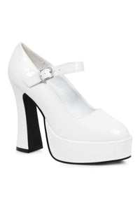 Ellie Shoes 557 EDEN Mary Jane in White Patent from SexyShoes.com