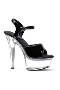 Ellie Shoes 601 JULIET C Platform Sandal in Black Patent from SexyShoes.com