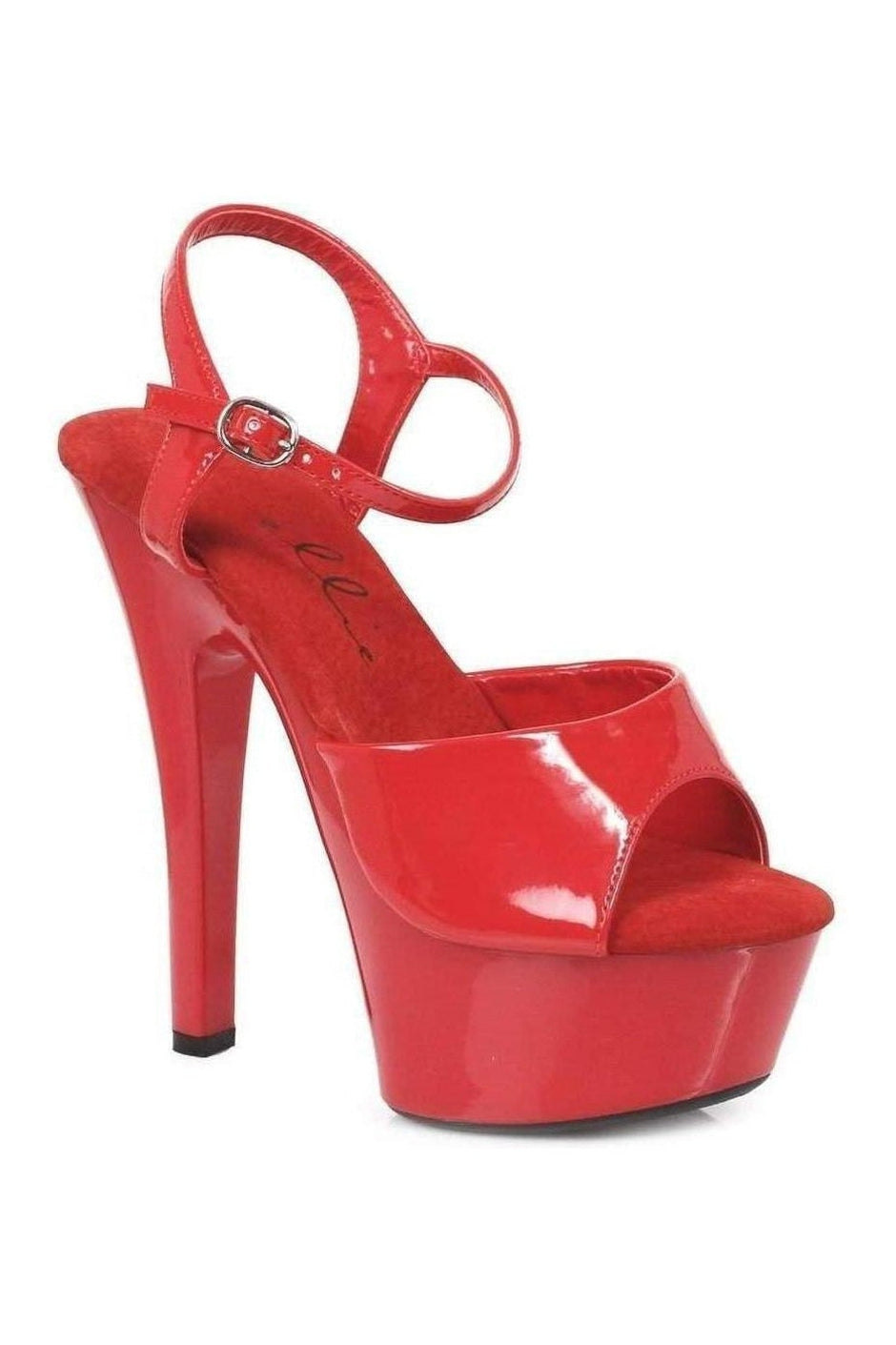 Ellie Shoes 601 JULIET Platform Sandal in Red Patent from SexyShoes.com