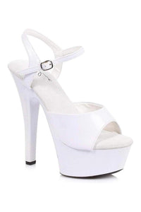 Ellie Shoes 601 JULIET Platform Sandal in White Patent from SexyShoes.com