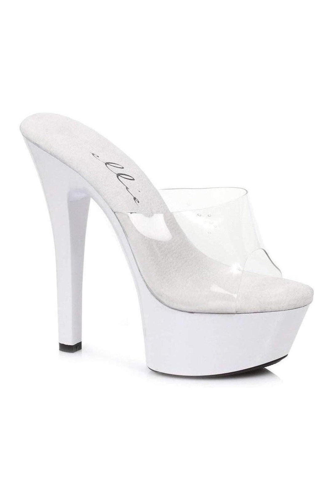 Ellie Shoes 601 VANITY Platform Slide in Clear Vinyl from SexyShoes.com