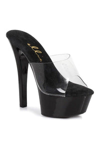 Ellie Shoes 601 VANITY Platform Slide in Clear Vinyl from SexyShoes.com