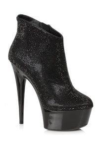 Ellie Shoes 609 ANDI Stripper Bootie in Black Faux Leather from SexyShoes.com
