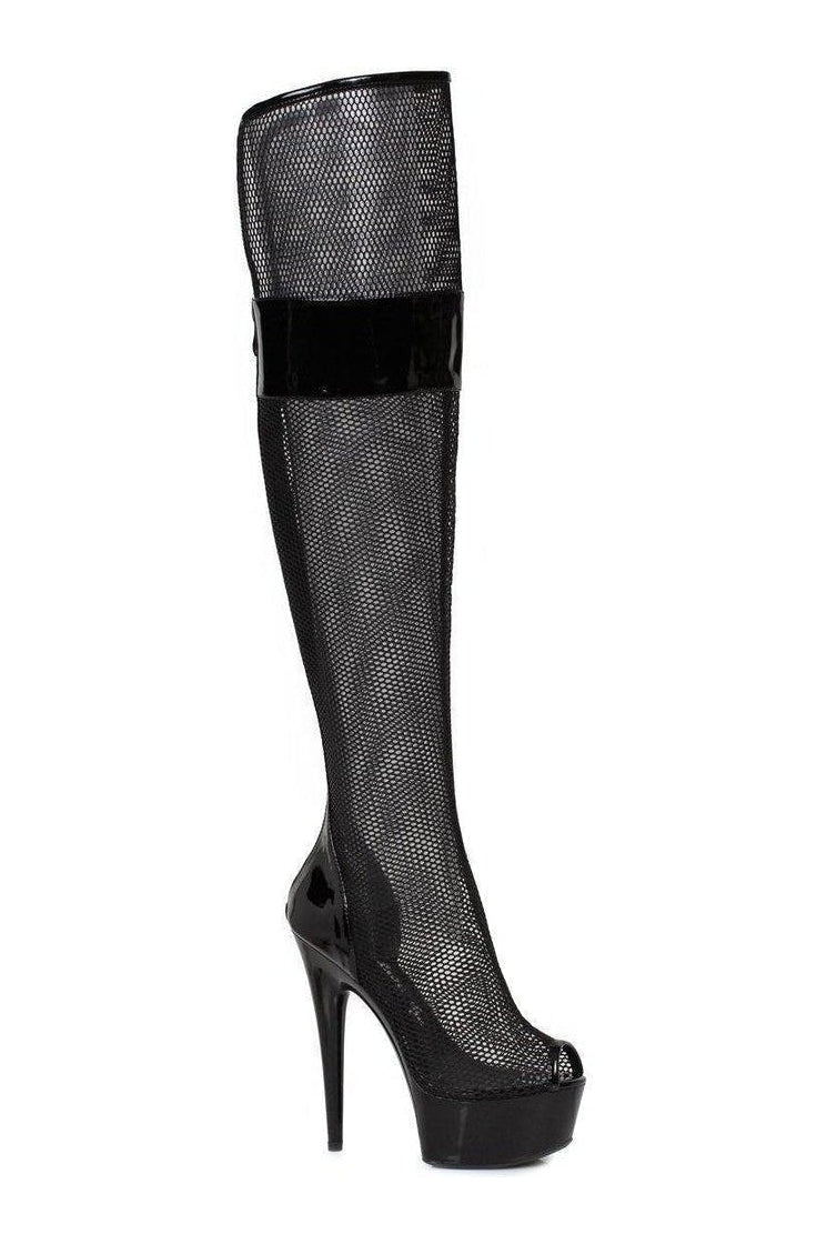 Ellie Shoes Black Thigh Boots Platform Stripper Shoes | Buy at Sexyshoes.com