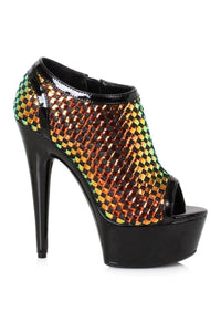 Ellie Shoes 609 JACLYN Stripper Bootie in Black Faux Leather from SexyShoes.com