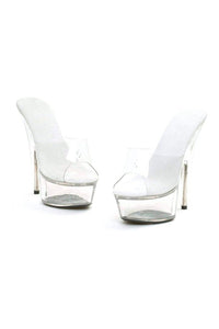 Ellie Shoes 609 VANITY Platform Slide in Clear Vinyl from SexyShoes.com