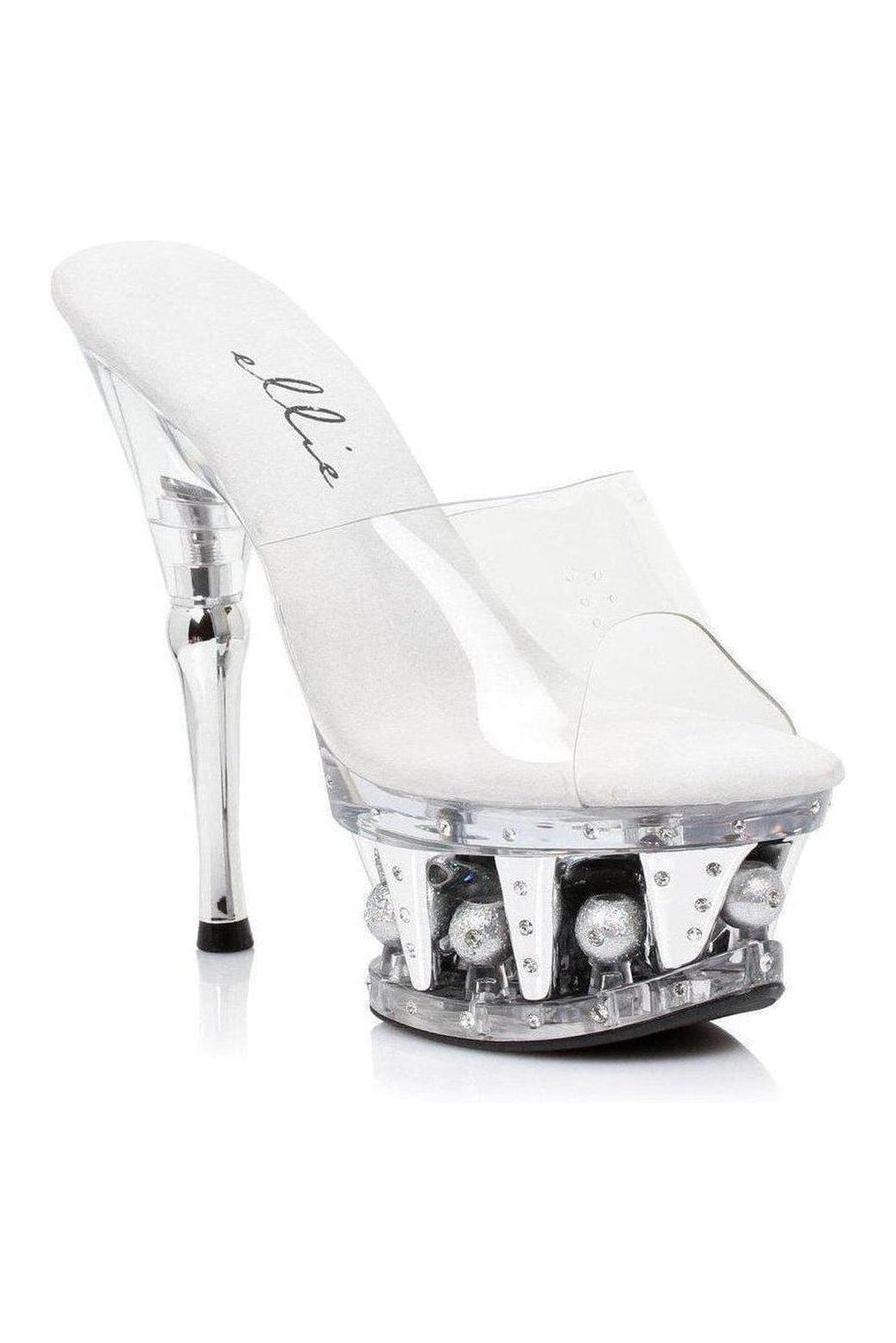 629-VANITY Platform Sandal | Clear Vinyl-Ellie Shoes-SEXYSHOES.COM