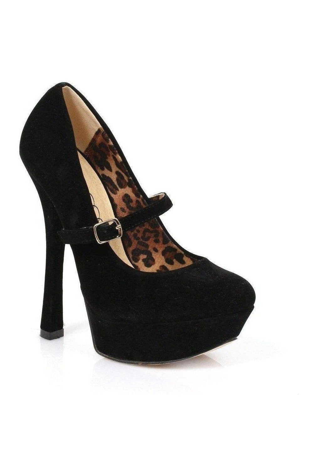 633-PAYTON-V Platform Pump | Black Patent-Pumps- Stripper Shoes at SEXYSHOES.COM