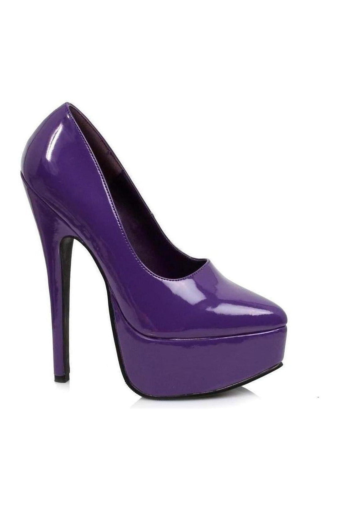 652-PRINCE Platform Pump | Purple Patent-Pumps- Stripper Shoes at SEXYSHOES.COM