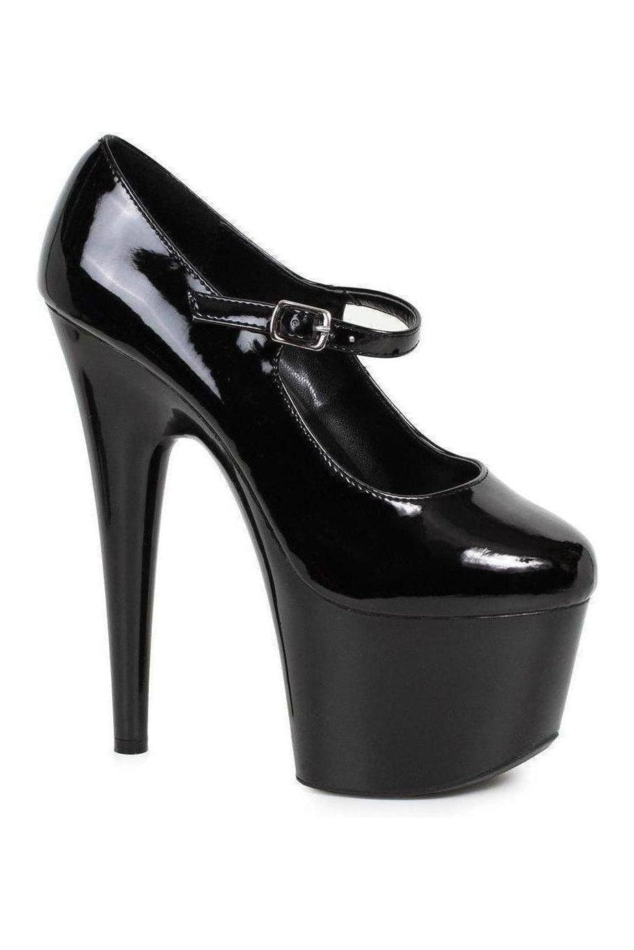 709-DOM Platform Pump | Black Patent-Ellie Shoes-SEXYSHOES.COM