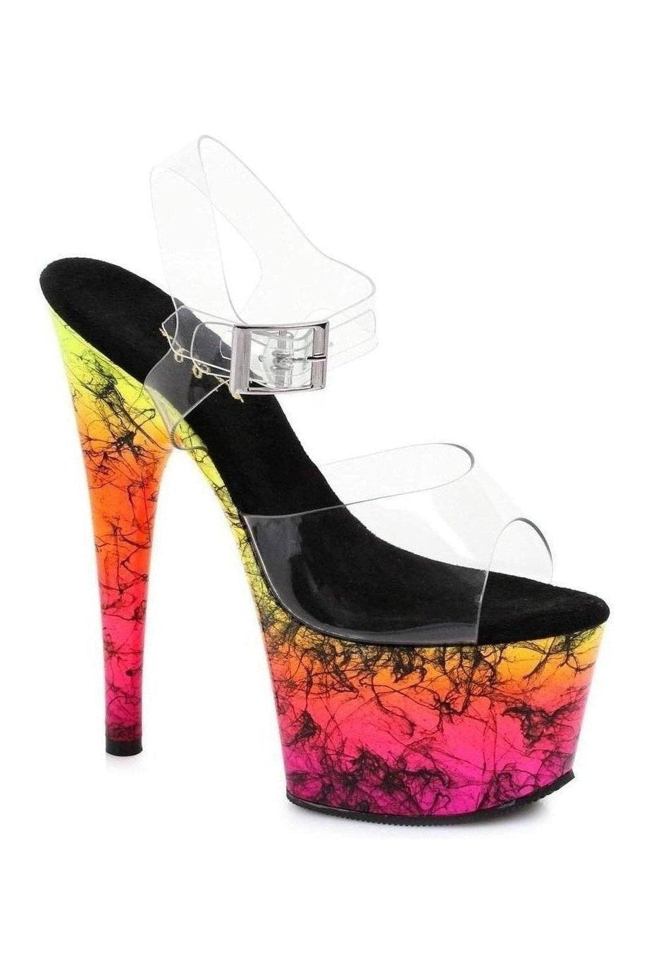 Ellie Shoes Multi Sandals Platform Stripper Shoes | Buy at Sexyshoes.com
