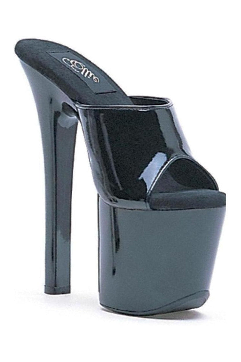 711-VANITY Stripper Slide | Black Patent-Ellie Shoes-SEXYSHOES.COM