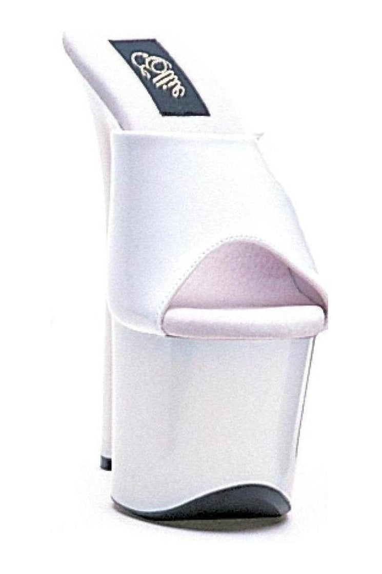 Ellie Shoes White Slides Platform Stripper Shoes | Buy at Sexyshoes.com