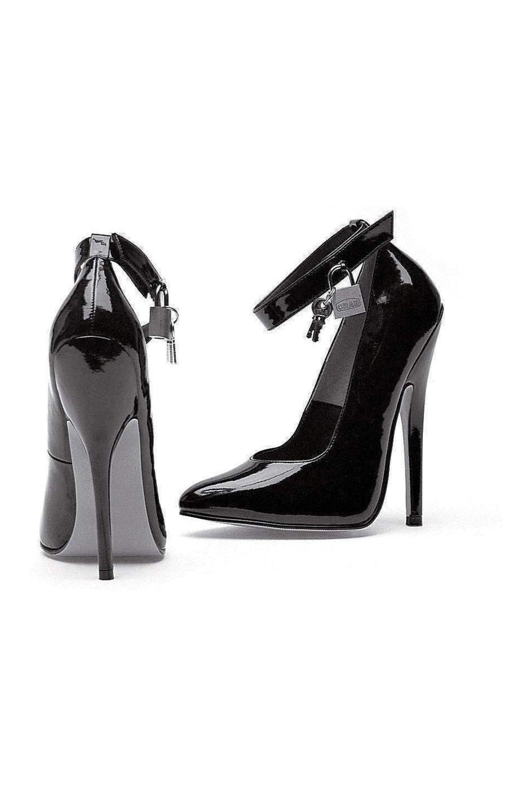 8267 Pump | Black Patent-Pumps- Stripper Shoes at SEXYSHOES.COM