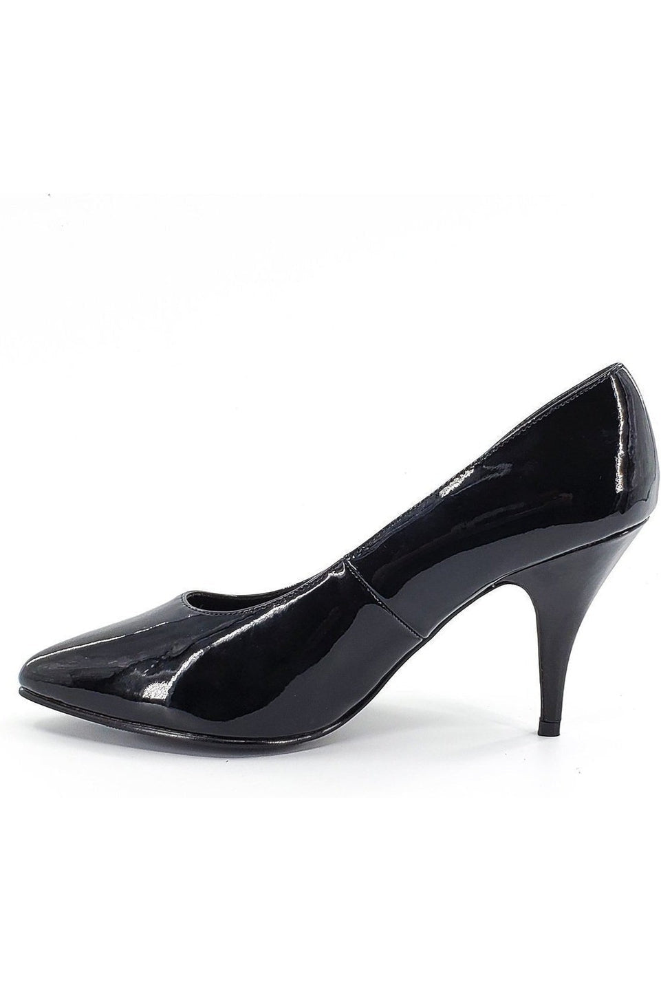 8902-Wide Classic Pump | Black Patent-Sexyshoes Brand-SEXYSHOES.COM