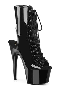 Pleaser ADORE-1016 Black Patent Ankle Boot in Black Patent from SexyShoes.com