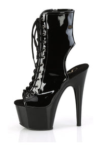 Pleaser ADORE-1016 Black Patent Ankle Boot in Black Patent