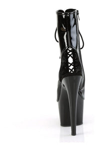 Pleaser ADORE-1016 Black Patent Ankle Boot in Black Patent