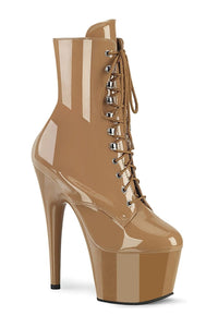 Pleaser ADORE-1020 Brown Patent Ankle Boot in Brown Patent from SexyShoes.com