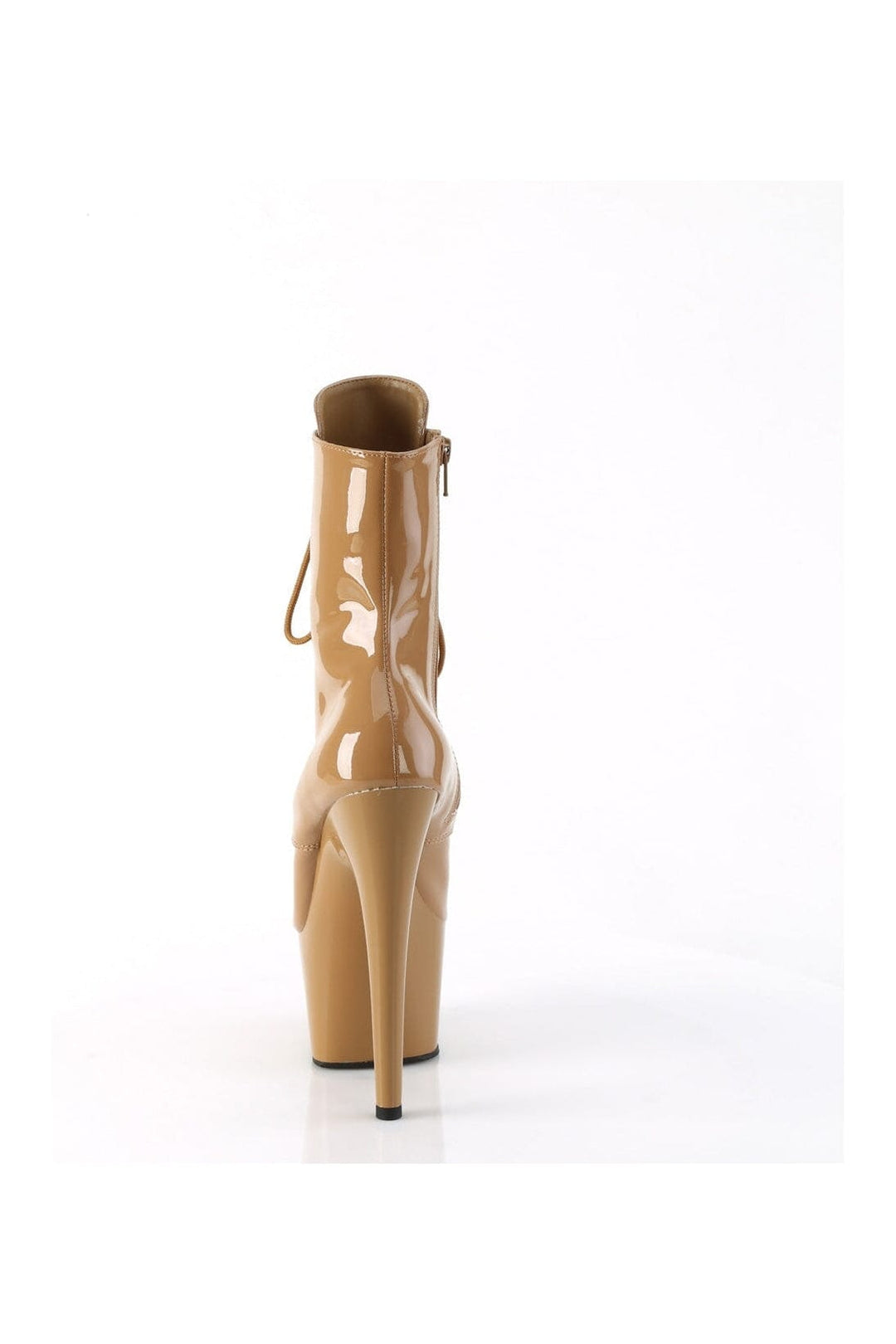 Pleaser ADORE-1020 Brown Patent Ankle Boot in Brown Patent