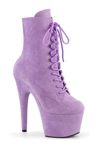 Pleaser ADORE-1020FS Purple Faux Suede Ankle Boot in Purple Faux Suede from SexyShoes.com