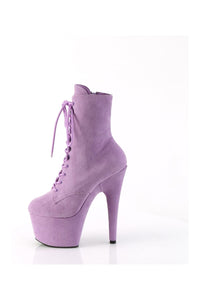 Pleaser ADORE-1020FS Purple Faux Suede Ankle Boot in Purple Faux Suede