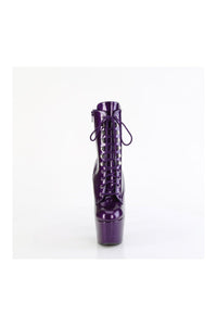 Pleaser ADORE-1020GP Purple Patent Ankle Boot in Purple Patent