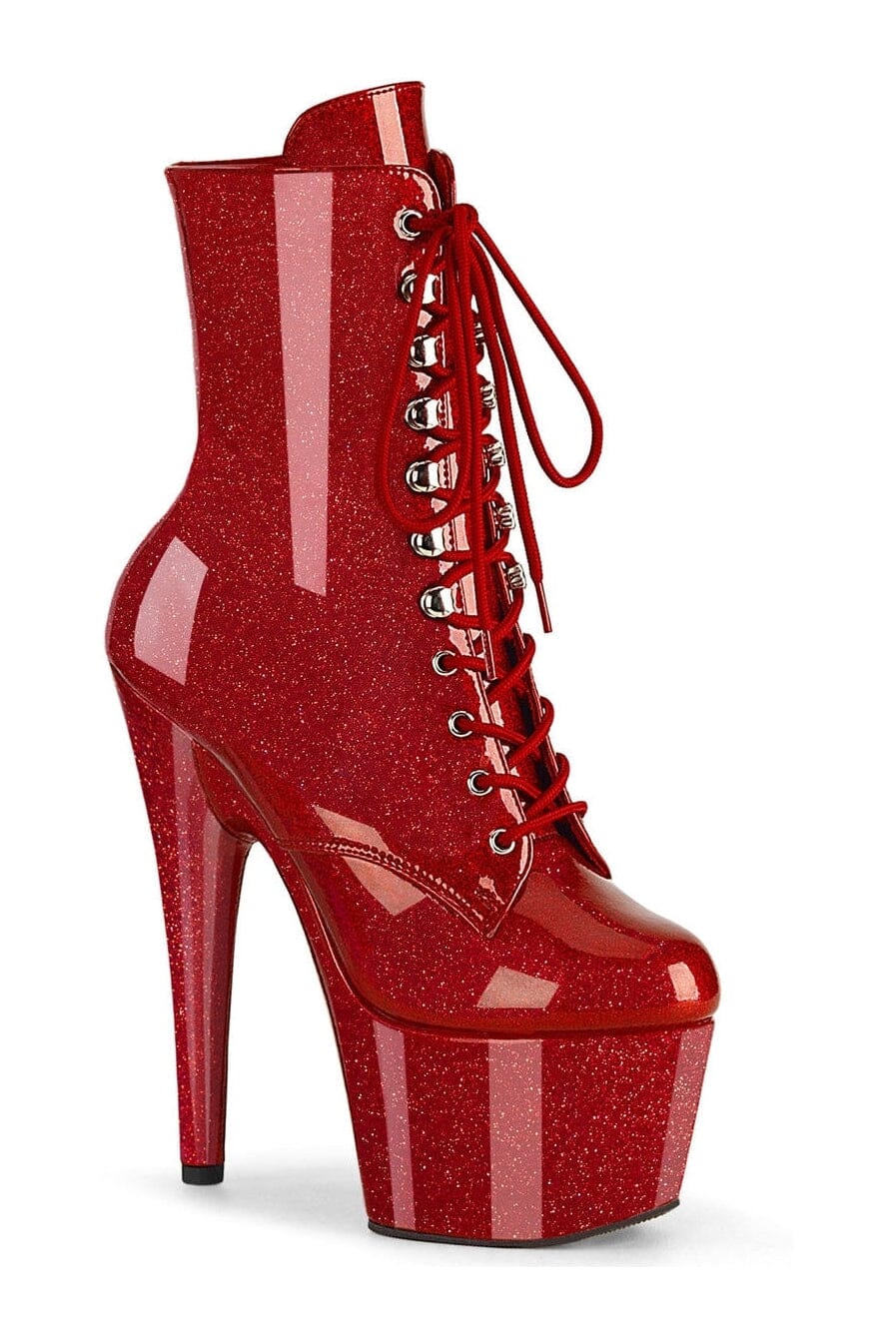 Pleaser Red Ankle Boots Platform Stripper Shoes | Buy at Sexyshoes.com