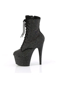 Pleaser ADORE-1020RM Black Faux Suede Ankle Boot in Black Faux Suede