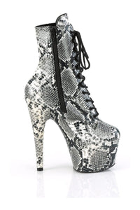 Pleaser ADORE-1020SPWR Black Faux Leather Knee Boot in Black Faux Leather