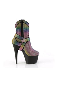 Pleaser ADORE-1029RS Multi Faux Suede Ankle Boot in Multi Faux Suede