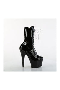 Pleaser ADORE-1040TT Black Patent Ankle Boot in Black Patent