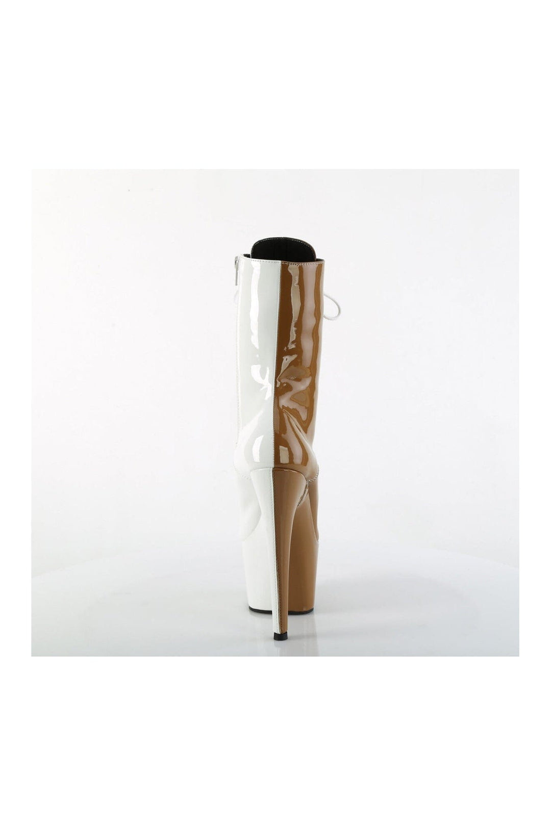 Pleaser ADORE-1040TT Grey Patent Ankle Boot in Grey Patent