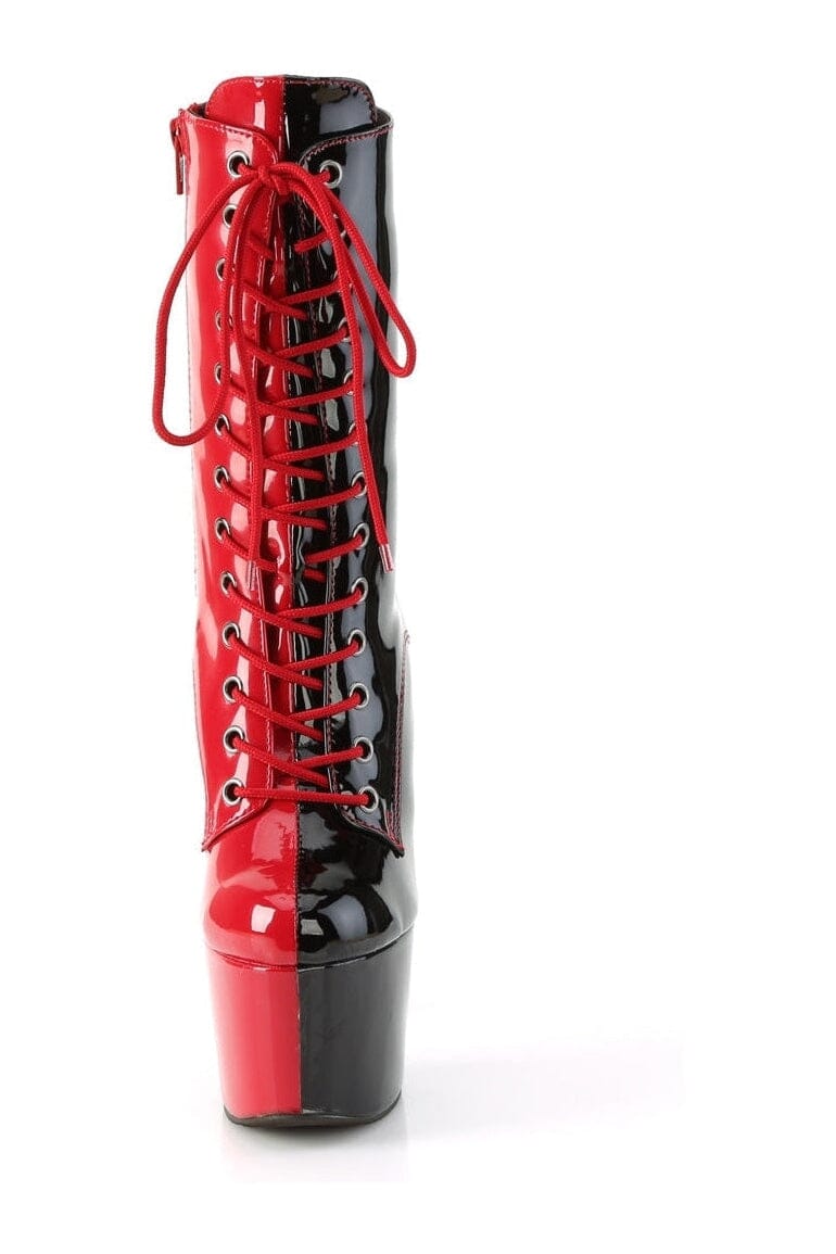 Pleaser ADORE-1040TT Red Patent Ankle Boot in Red Patent