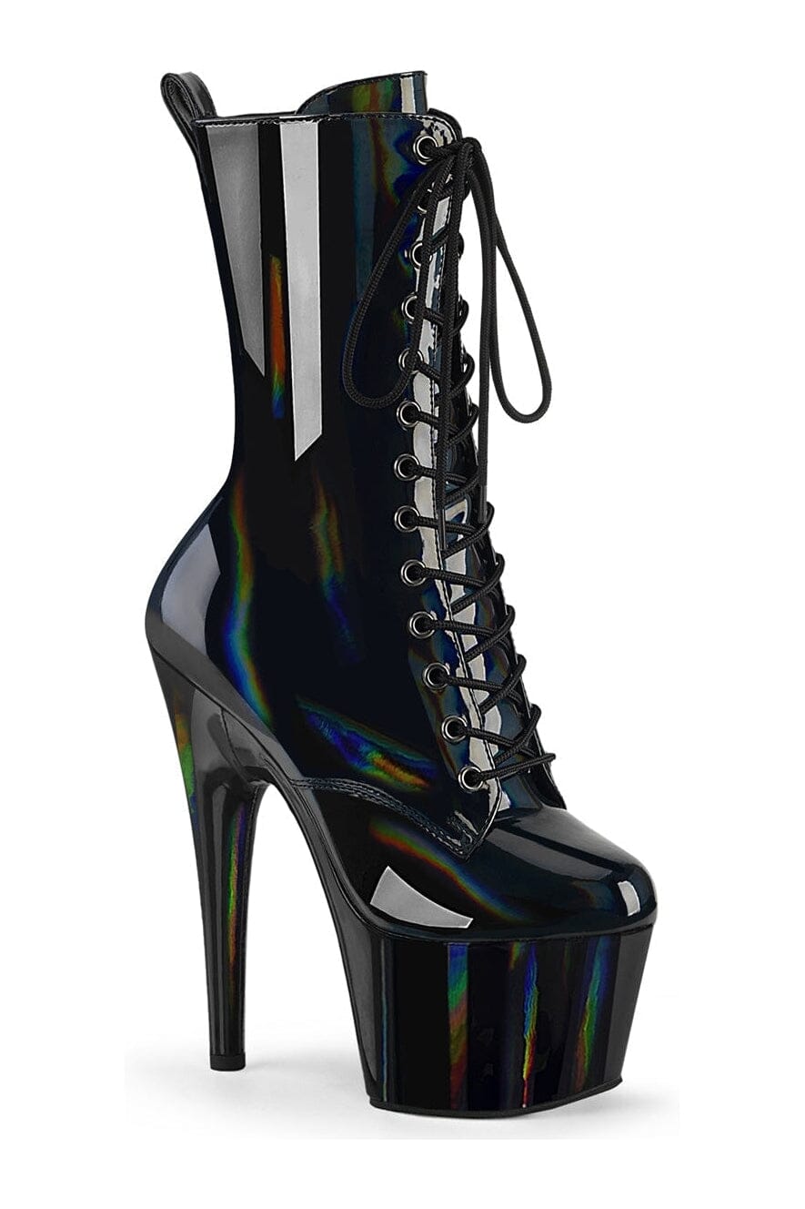 Pleaser ADORE-1040WR-HG Black Patent Ankle Boot in Black Patent from SexyShoes.com